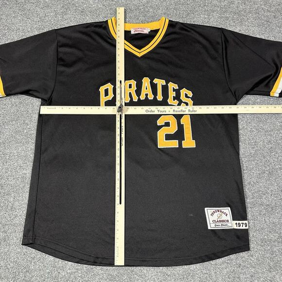Roberto Clemente Pittsburgh Pirates Throwbacks Classic Black Jersey SIZE 60 - Picture 5 of 6